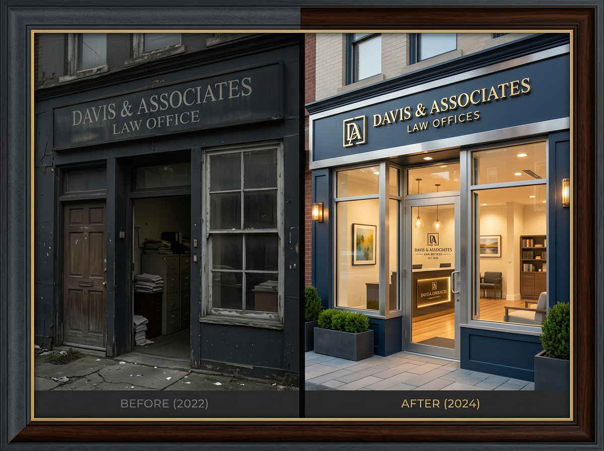 Law office before and after photo transformation